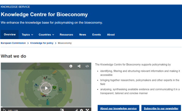 Knowledge center for bioeconomy