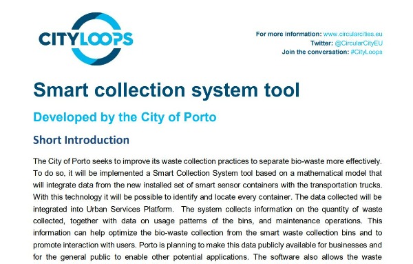 City Loops project_Smart collection system tool